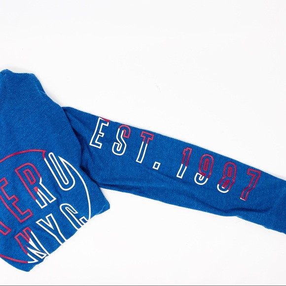 Aeropostale Navy Long Sleeve Crew Neck Tee Shirt Size Medium - Picture 7 of 8